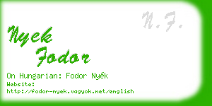 nyek fodor business card